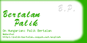 bertalan palik business card